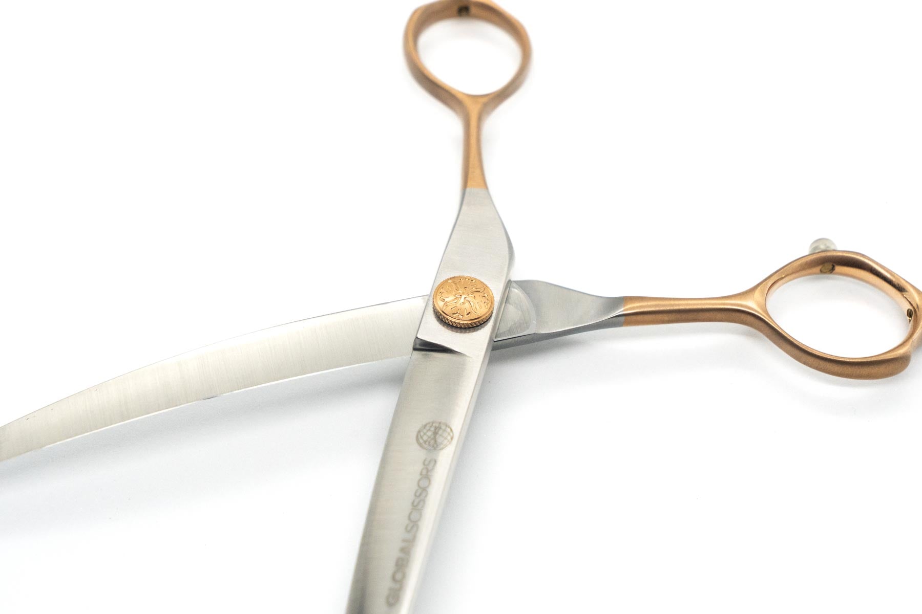 Aspen Lt Rose Gold Pet Grooming 7.5 inch Curved Cutting Scissor