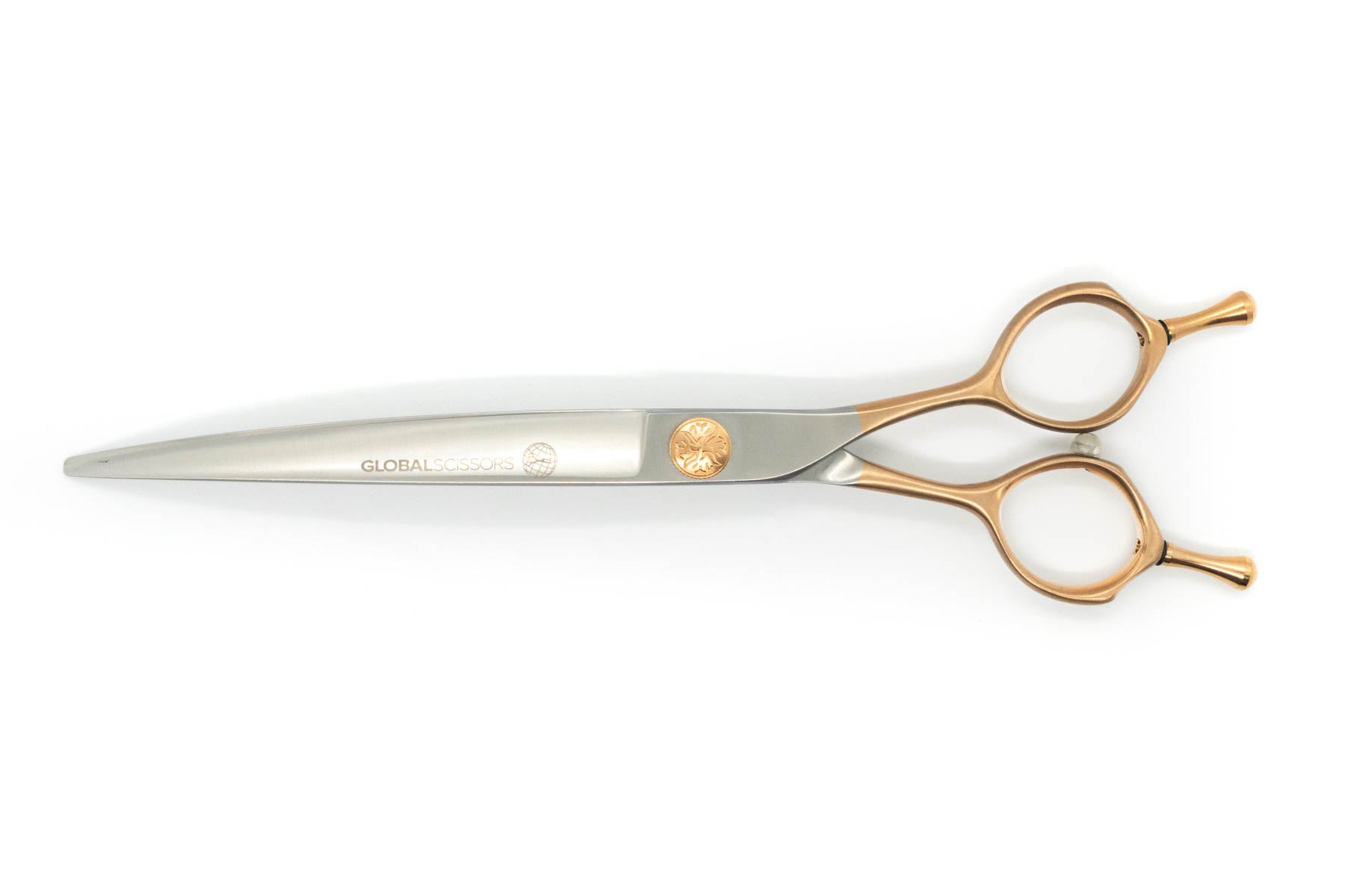 Aspen Lt Rose Gold Pet Grooming 7.5 inch Curved Cutting Scissor