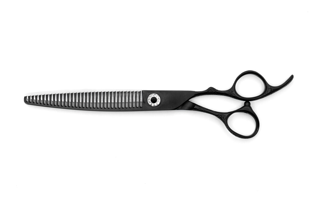 Panther Matte Black Pet Grooming 7.5 inch Thinning Scissor