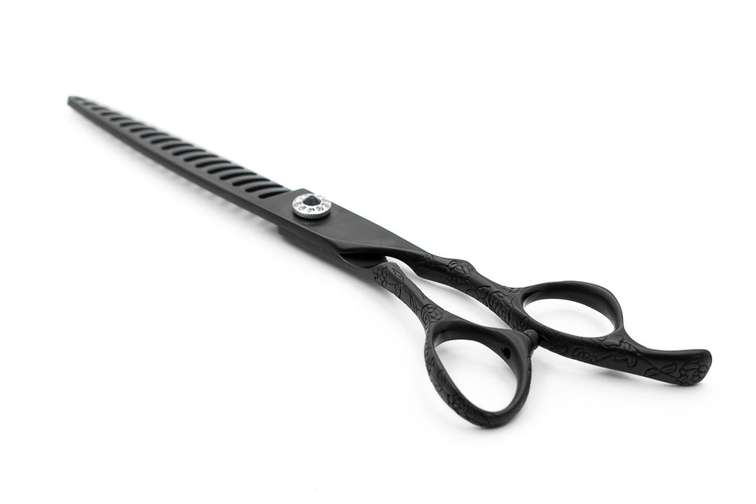 Panther Matte Black Pet Grooming 7.5 inch 'CHUNKER' Thinning Scissor