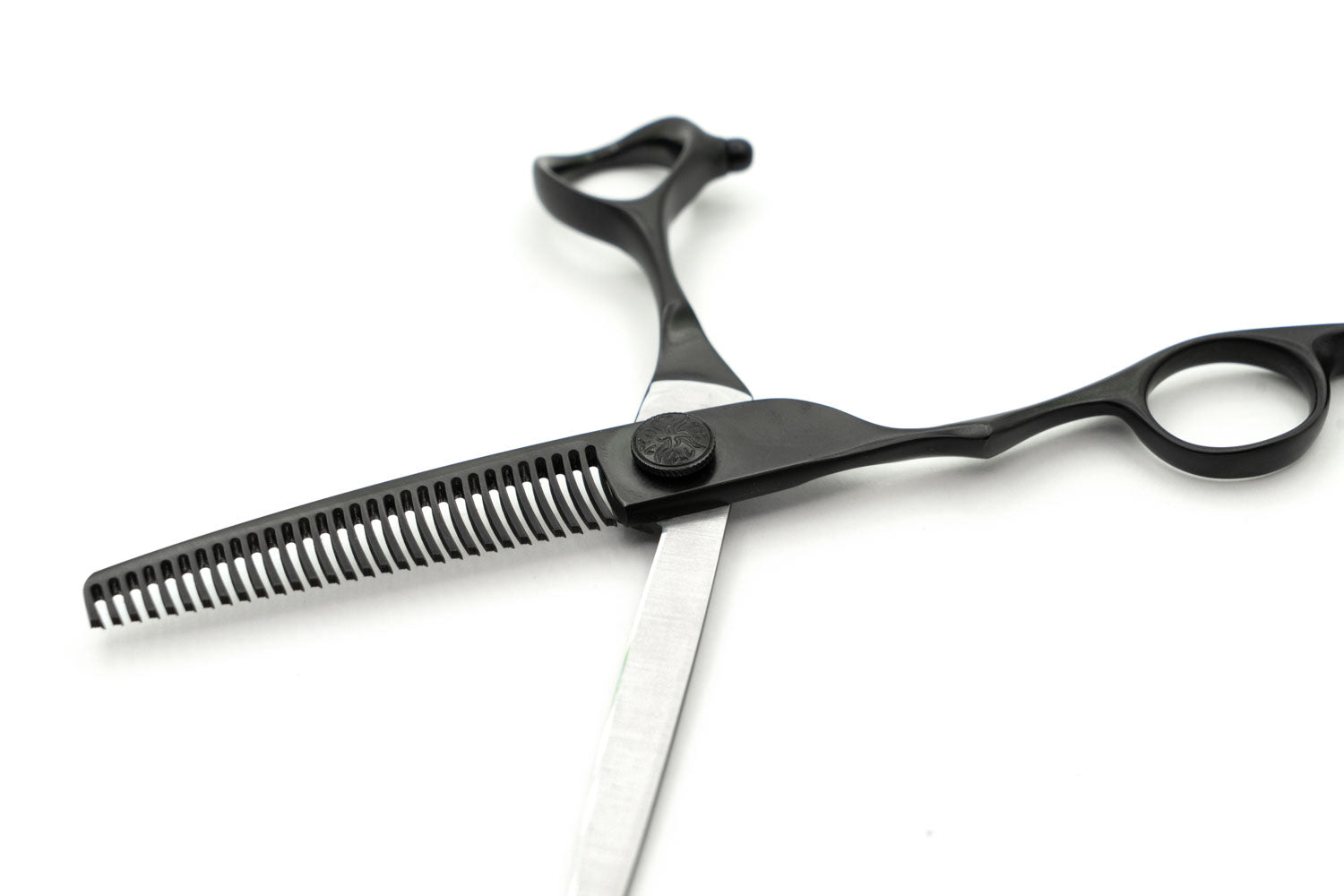 Ebony Matte Black 'Left Handed' 6 Inch Cutting & 6 Inch Thinning Scissor Bundle