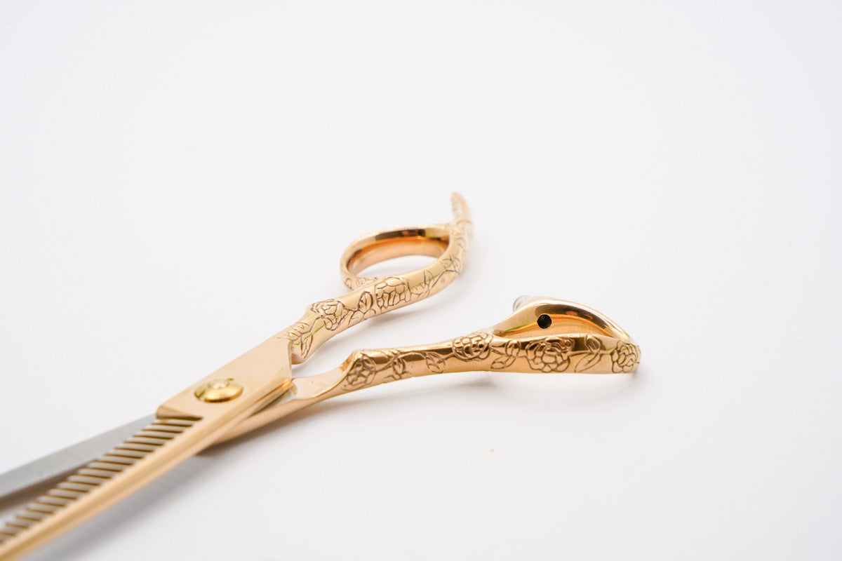 Genesis Lt Rose Gold 6 inch Thinning Scissor