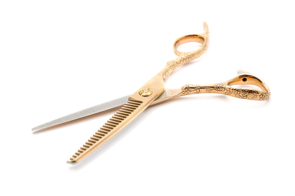 Genesis Lt Rose Gold 6 inch Thinning Scissor
